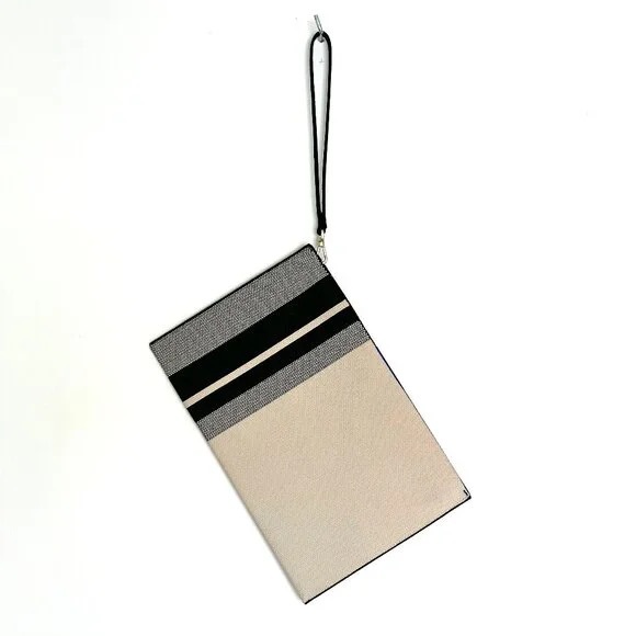 Rothy's Lightweight tote & The Wallet Wristlet in the Black Portobello Stripe - Picture 3 of 11